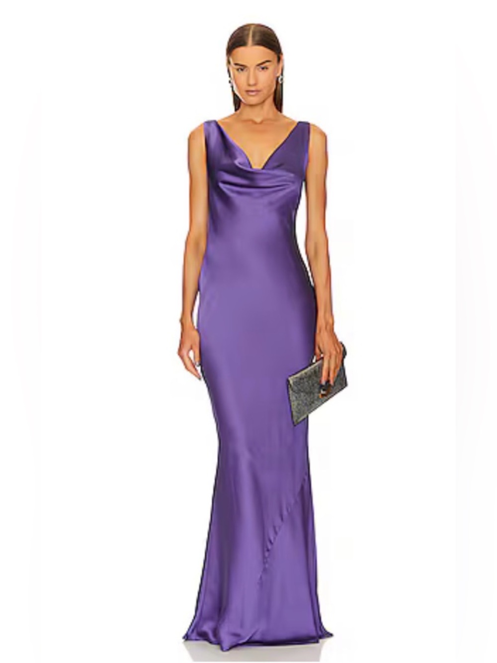 Deep Drape Neck Gown in Purple 
Norma Kamali, size XS